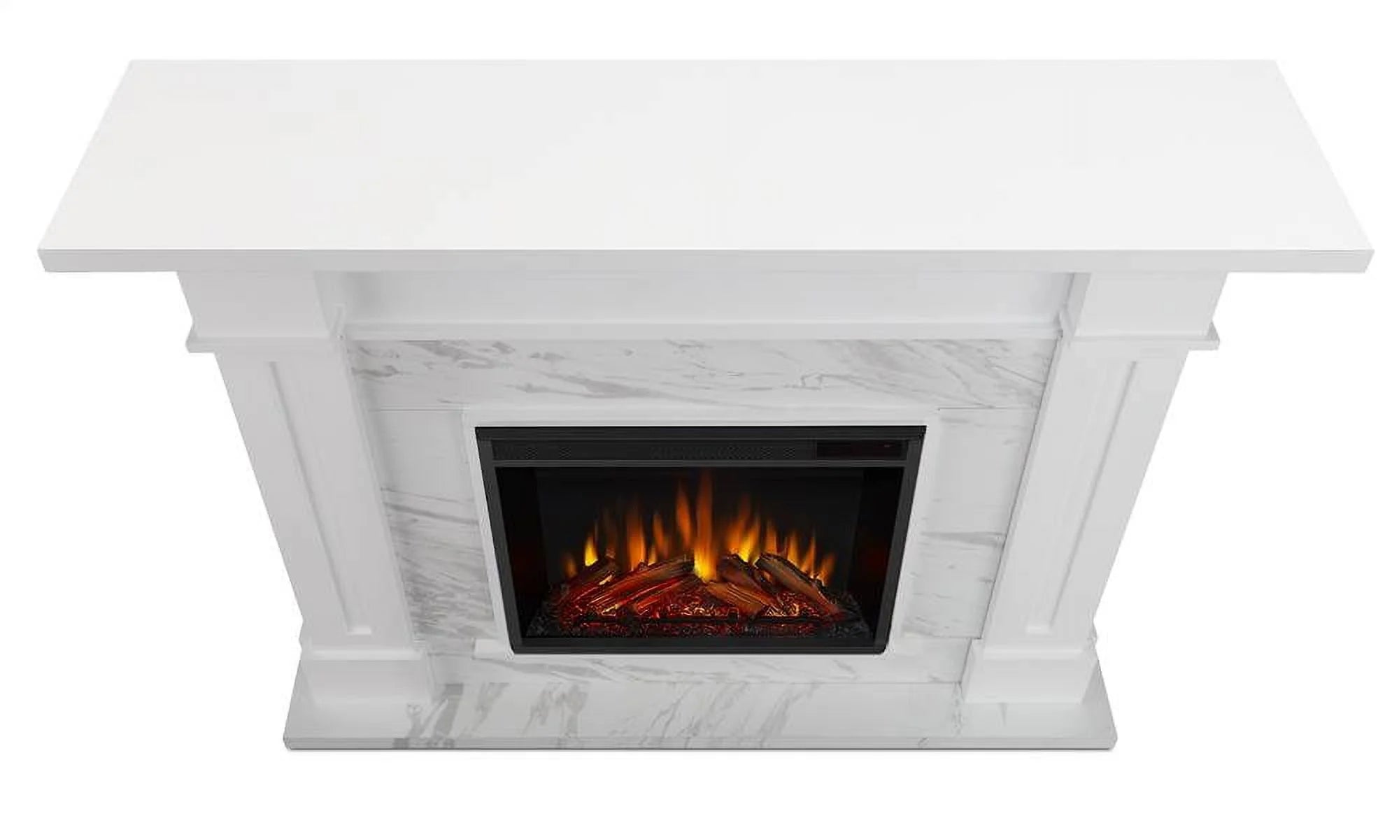 Electric Fireplace in White Marble K2234