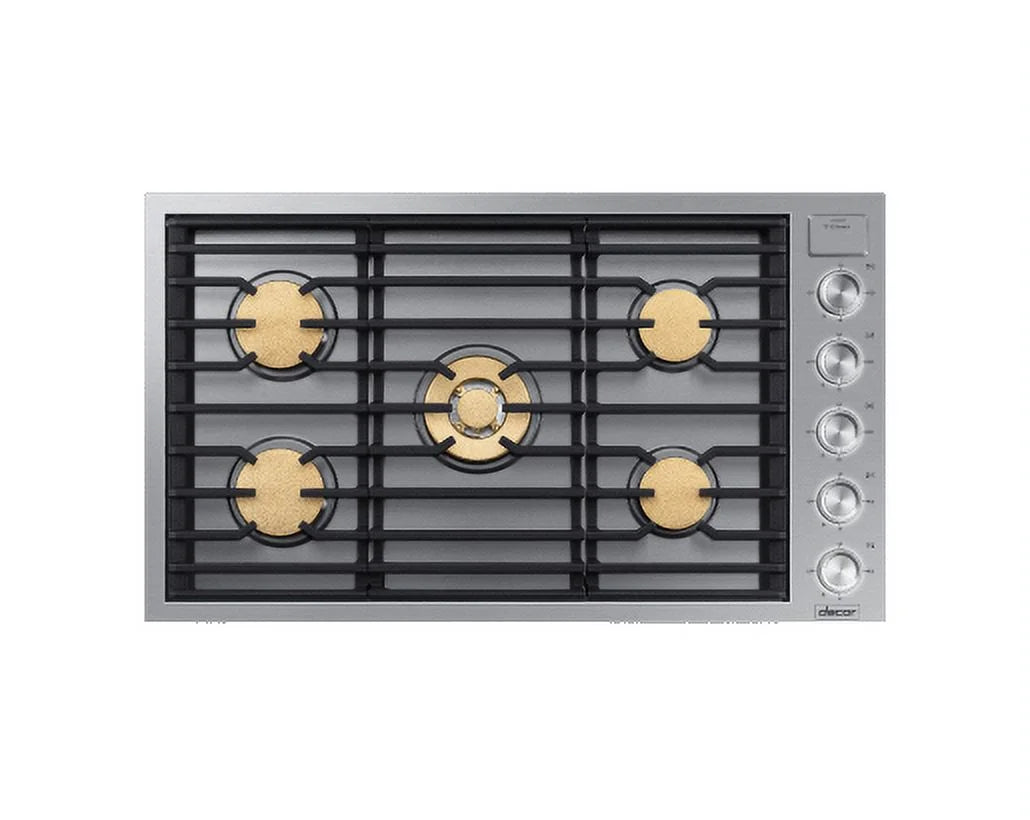 Dacor Dtg36m955f Contemporary 36" Wide Built-In Natural Gas Cooktop - Stainless Steel