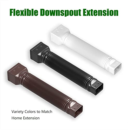 Flexible Rain Gutter Downspout Extensions, 21 to 60 in, Black G217