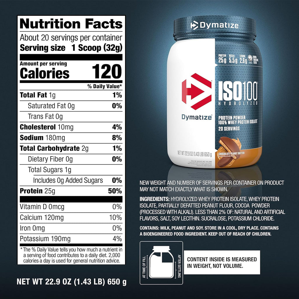 Whey Protein Powder, Chocolate Peanut Butter, 20 Servings I135