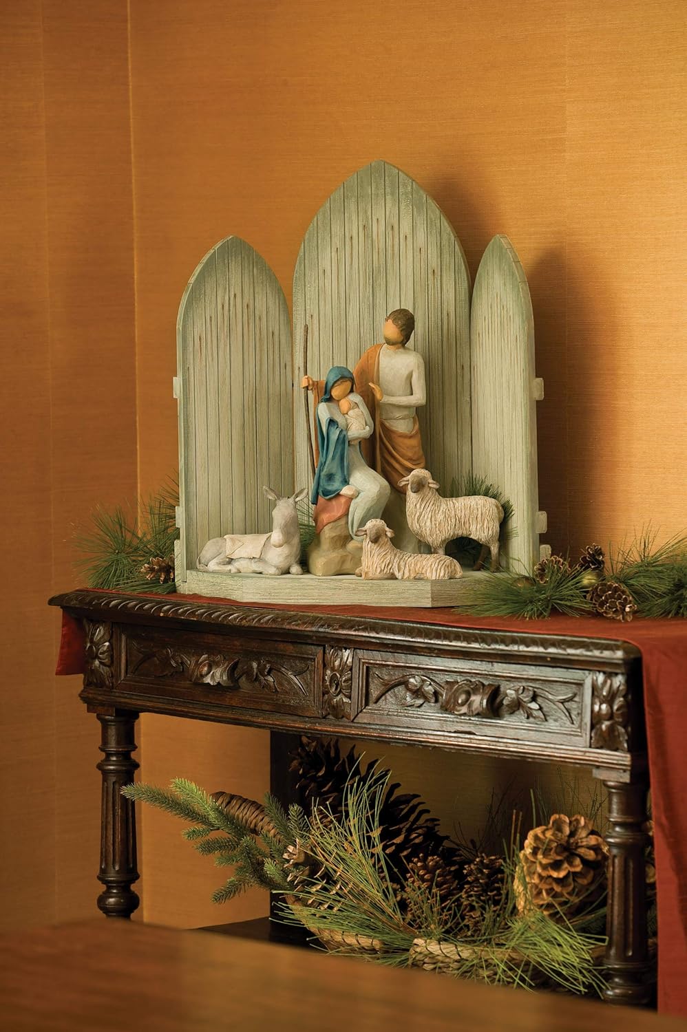 Sanctuary for The Christmas Story, hand-painted nativity backdrop Q54625