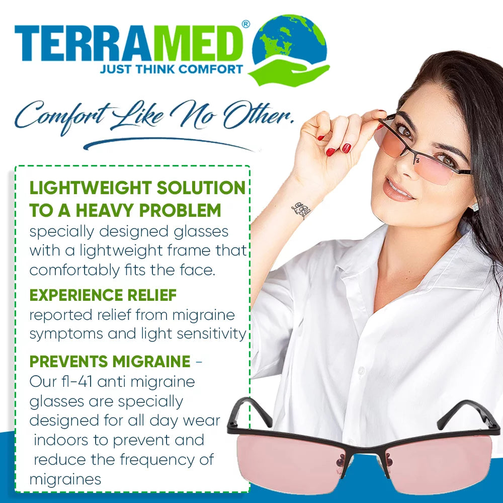 Migraine Glasses for Light Sensitivity and Eye Strain Relief M543