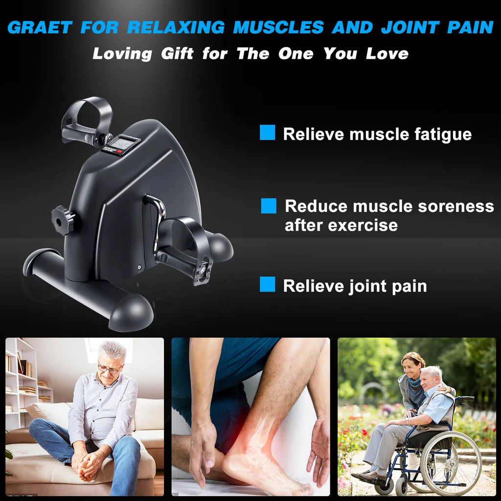 Under Desk Bike Pedal Exerciser with Digital Monitor and Adjustable Resistance V427222