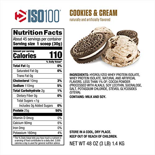Hydrolyzed Whey Isolate Protein Powder, Cappuccino and Mocha Latte Flavors, 25g Protein, 20 Servings P2990