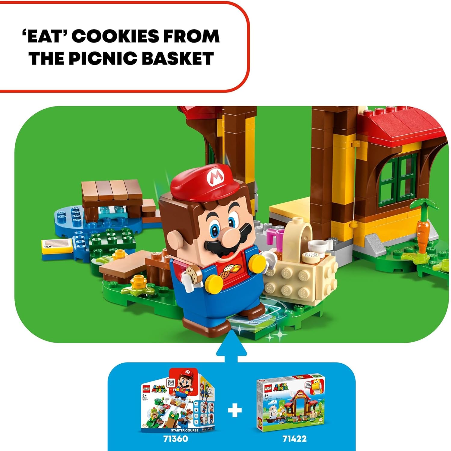 Picnic at Mario's House Expansion Set with Yellow Yoshi Figure G370