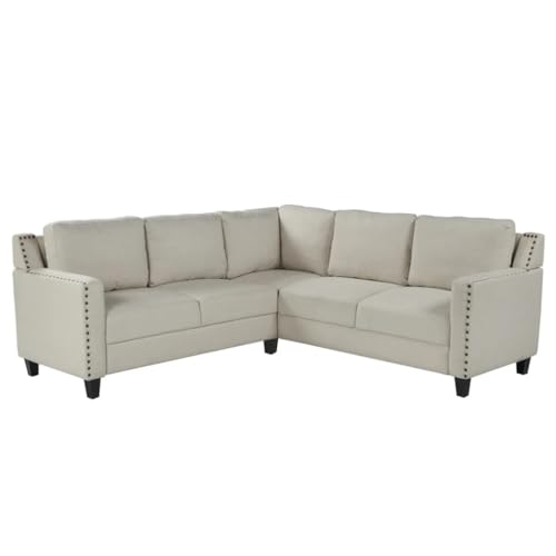 Studded Upholstered Sofa 2 Piece Set with Cushions R593091