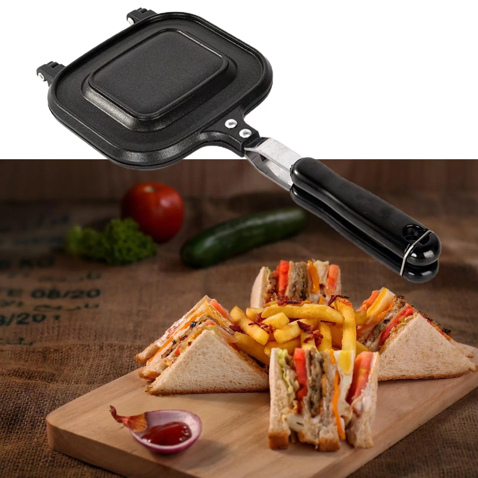 Double Sided Non Stick Breakfast Sandwich Maker X68952