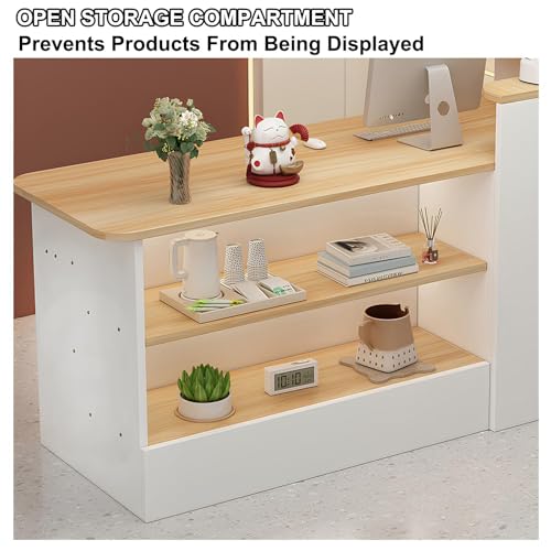Modern Cashier Counter with Storage for Retail Salon Hotel Q848