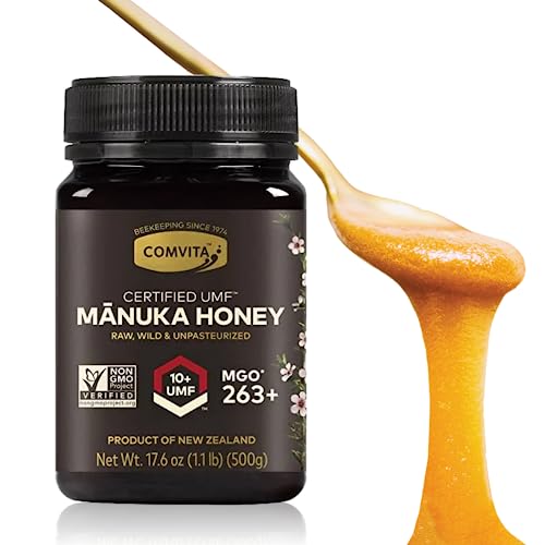 Comvita Manuka Honey (UMF 10+, MGO 263+) New Zealand’s #1 Manuka Brand | Premium Superfood for Nourishing Wellness | Raw, Wild, Non-GMO | 8.8 oz