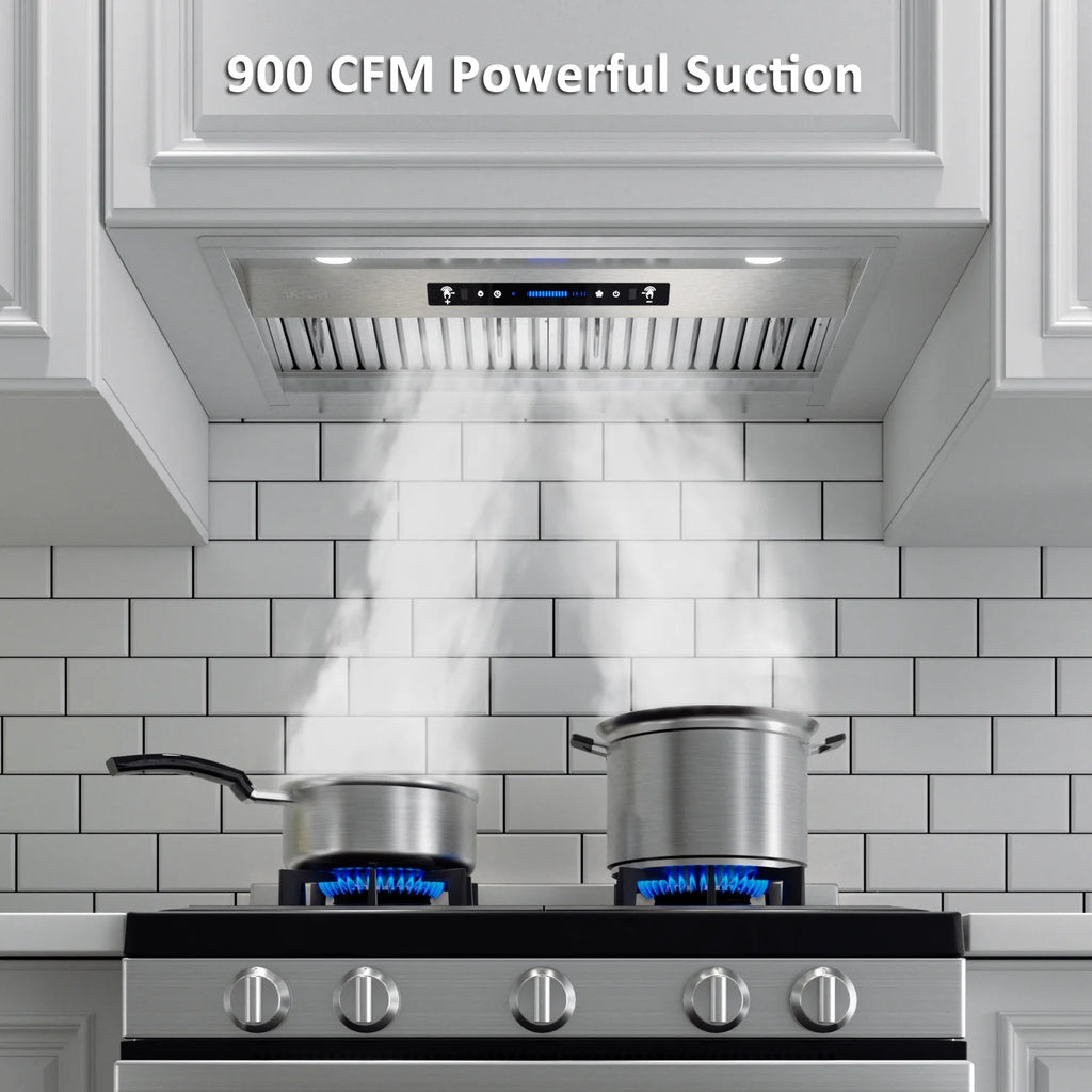 36 inch Built-in Range Hood 900 CFM Ducted Ductless Stainless Steel O337458