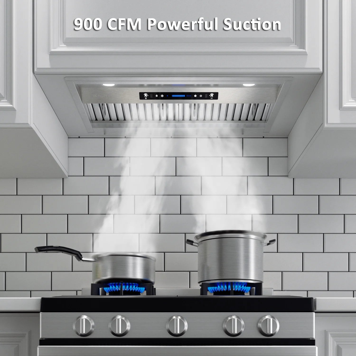 36 inch Built-in Range Hood 900 CFM Ducted Ductless Stainless Steel O337458