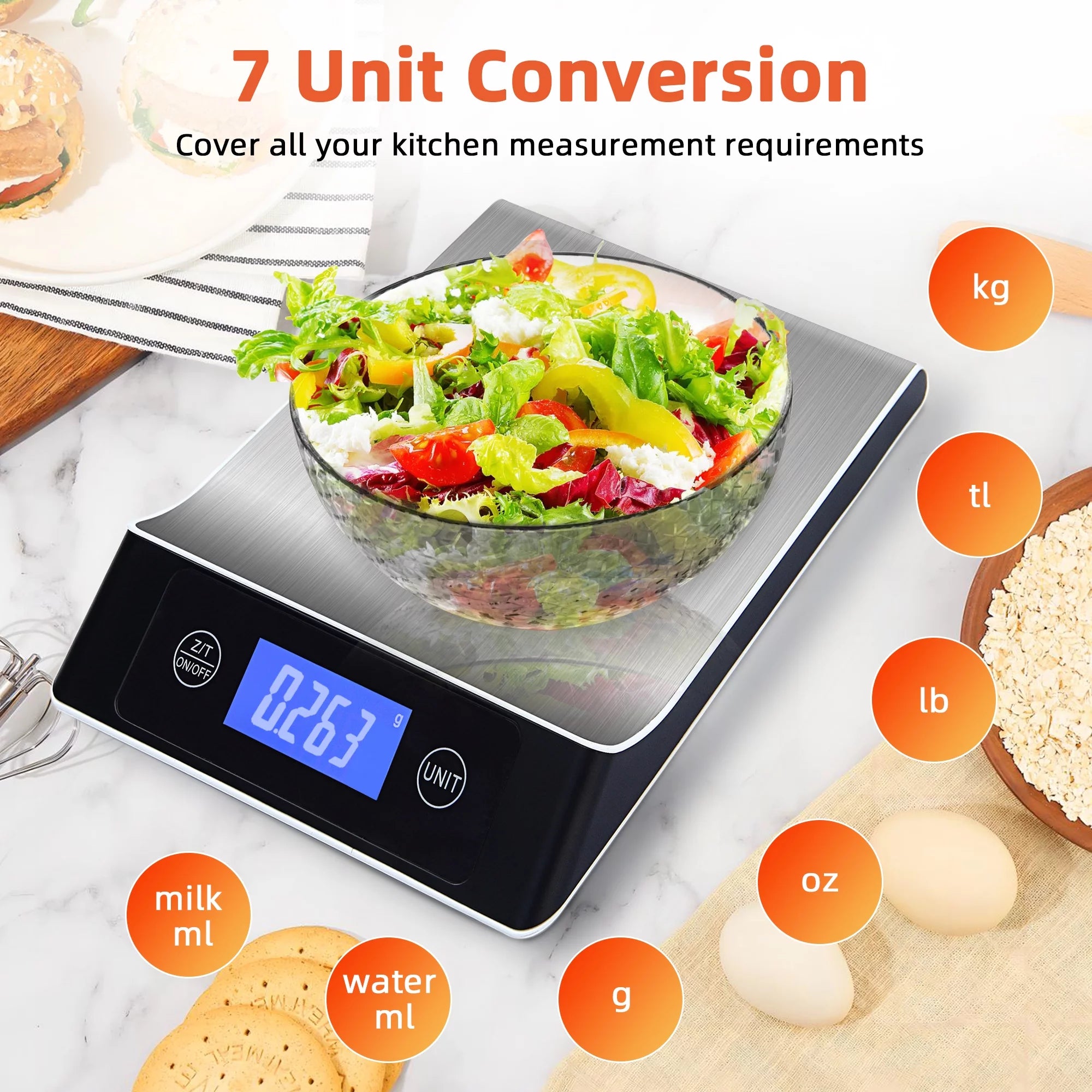 Digital Kitchen Scale for Baking and Cooking J3471