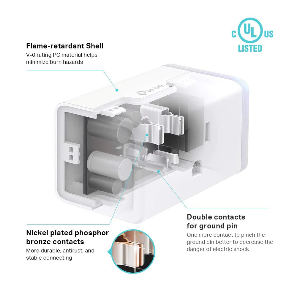 Smart Plug Wi-Fi Outlet, Remote Control, 3-Pack, White F68259
