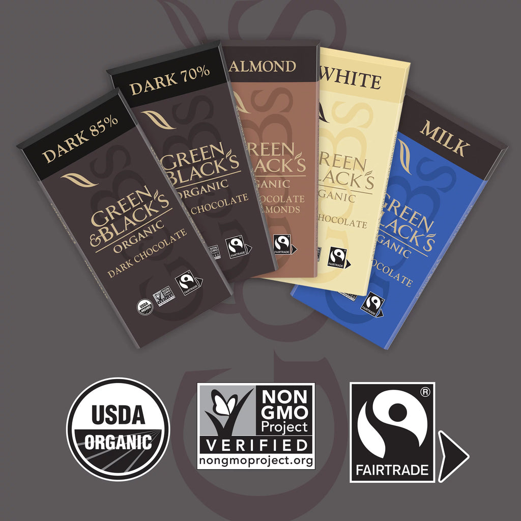 Organic Dark Chocolate Bar, 70% Cacao, 10-Pack Y31421