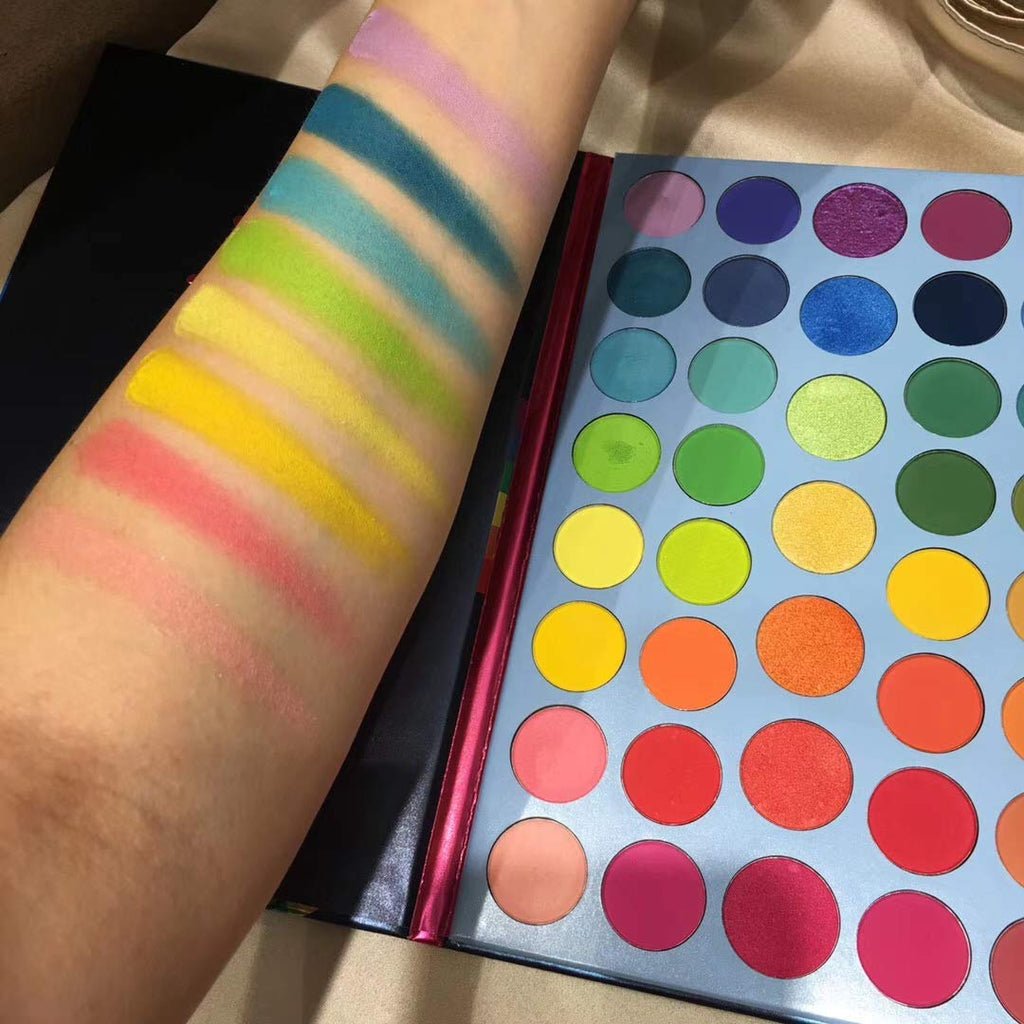 Rainbow Eyeshadow Palette - Matte Metallic Shimmer Pigmented Powder D85586