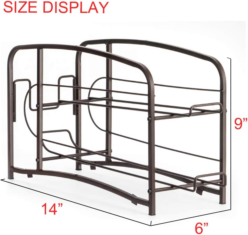 Stackable Beverage Can Dispenser Rack, Can Storage Organizer for Pantry Refrigerator (2 Pack) S5175