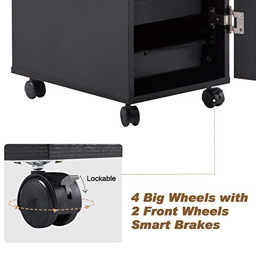 Beauty Salon Trolley Storage Cart with Lockable Rolling Wheels, Drawer M131238