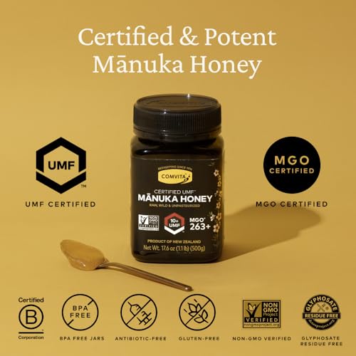 Manuka Honey UMF 10+ MGO 263+ Raw Wild Non-GMO 8.8 oz B559979