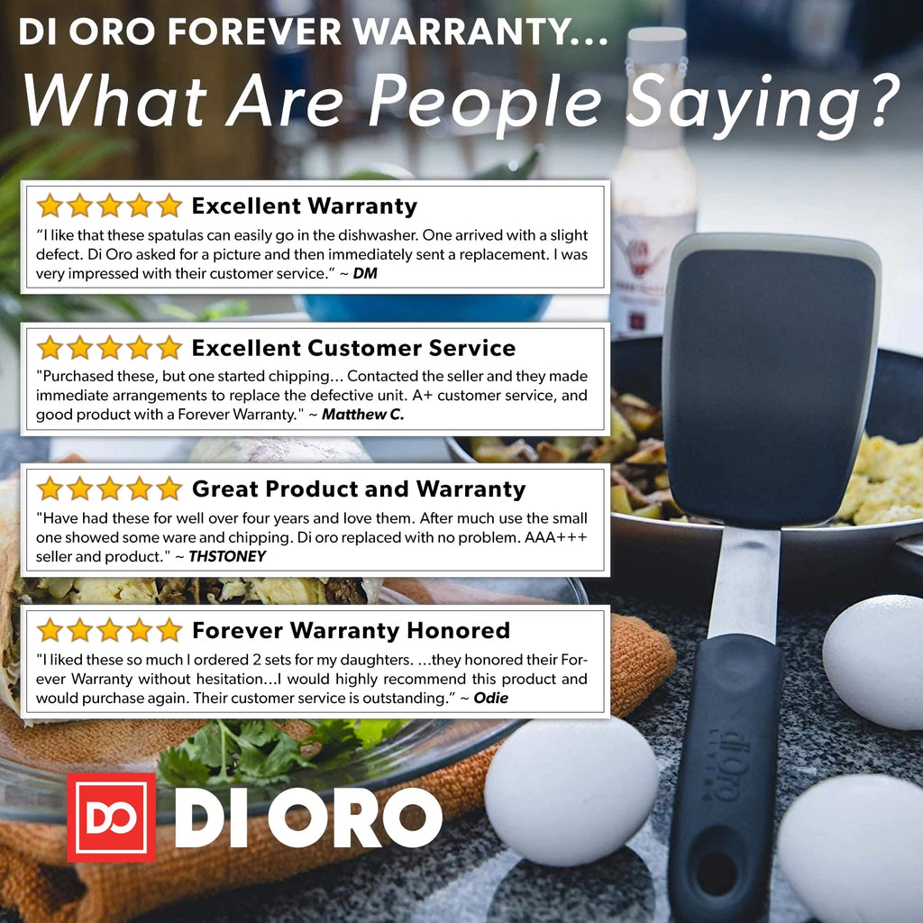 3-Piece Silicone Turner Spatula Set, Heat-Resistant Flexible Kitchen Utensils H6909