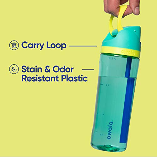 25 oz BPA-Free Tritan Plastic Water Bottle with Straw for Travel R7571