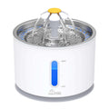 Wonder Creature Cat Water Fountain with Stainless Steel Lid, 2.4L/81oz Automatic Cat Fountain with LED Light and Water Level Window for Cats and Dogs - Pet Supplies online store