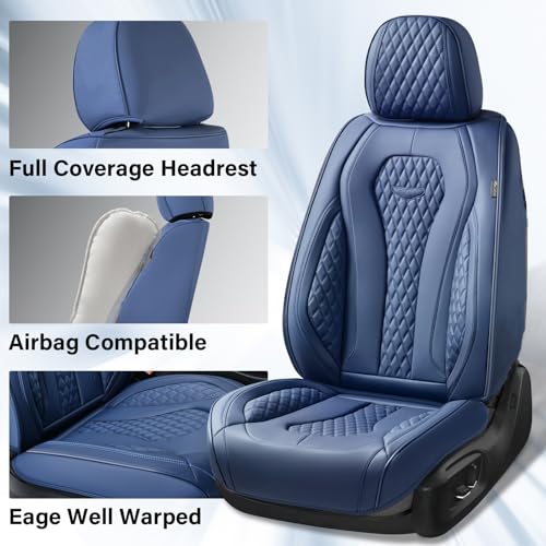Car Seat Covers Full Set, Waterproof Leather, Universal Fit S5679