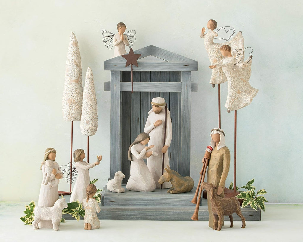 Sculpted Hand-Painted Cypress Trees Nativity Accessory V7772