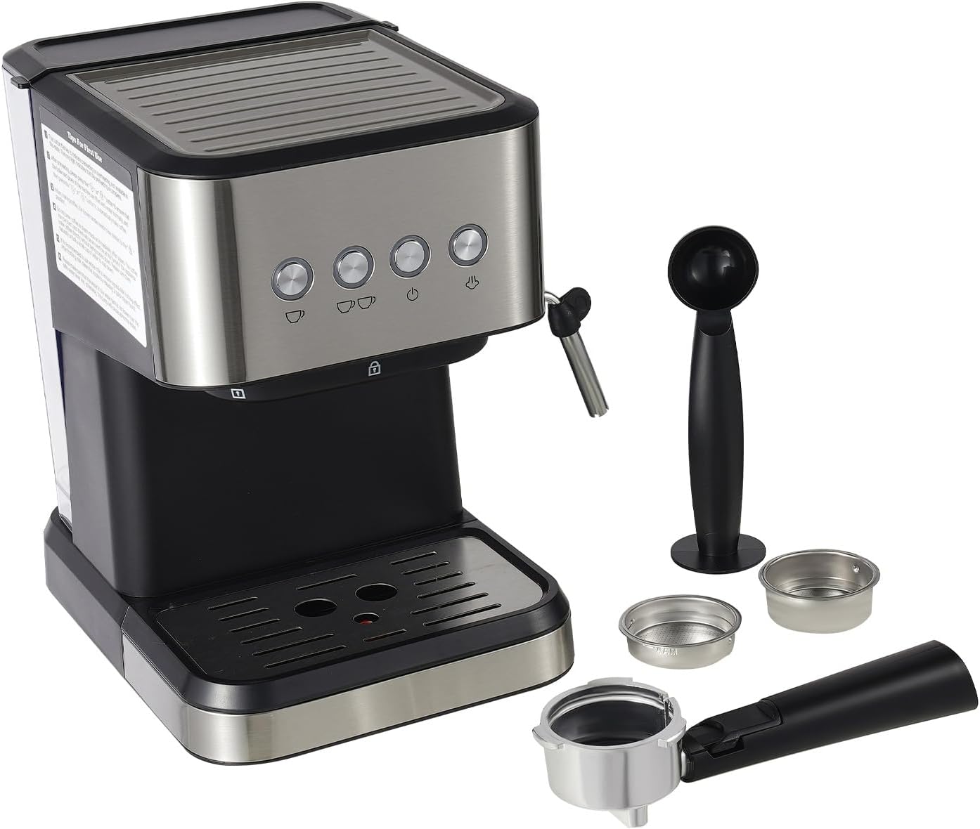 Espresso Machine with Milk Frother, 50oz Water Tank O43186
