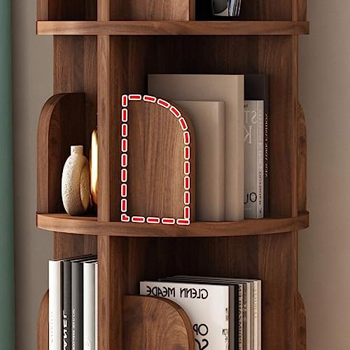 360° Rotating Bookshelf with Baffle Design, Layered Storage Bookcase K44656