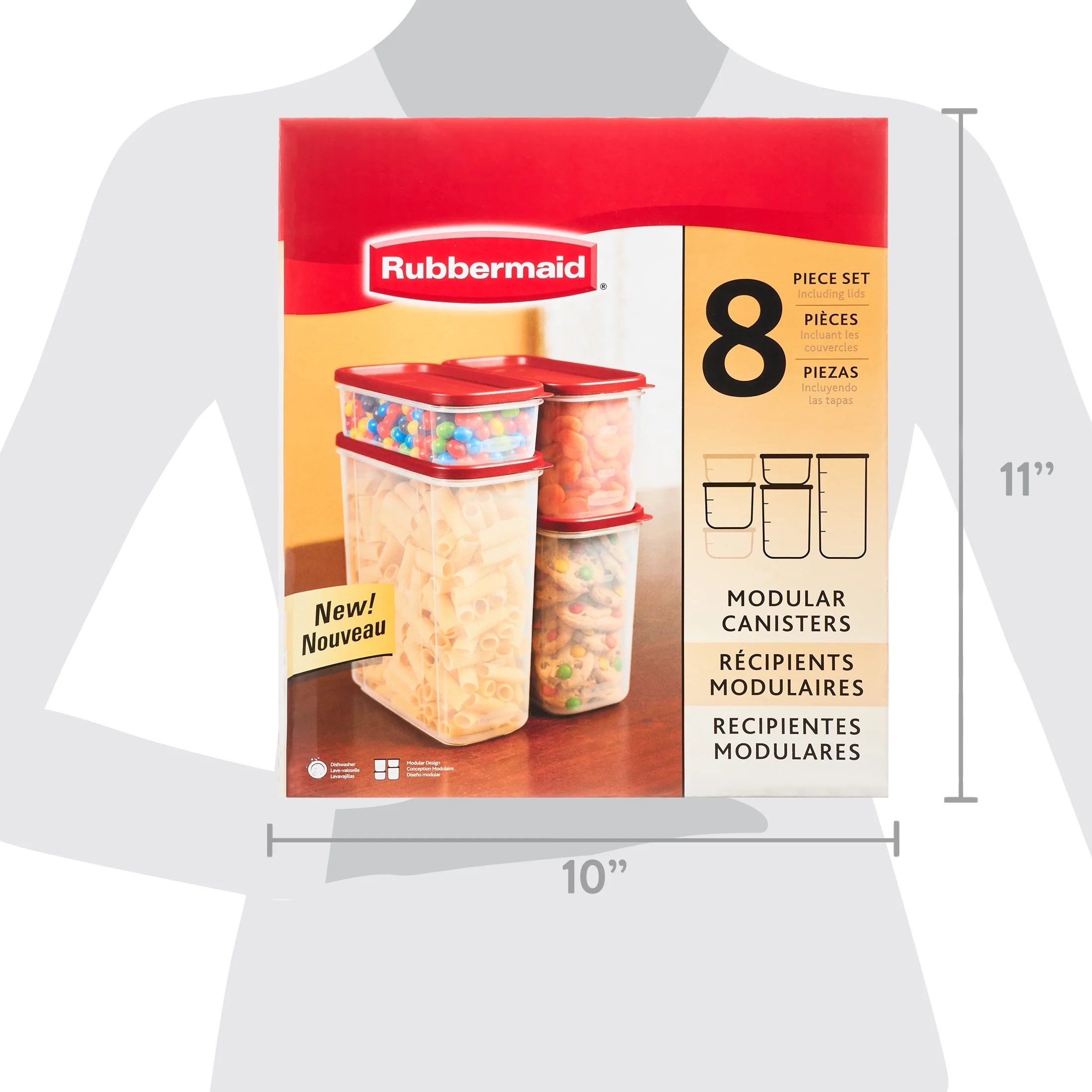 Modular Pantry Canister Set, 8pcs C526792