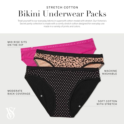 Women's Cotton Bikini Underwear, Moderate Coverage, Multi Pack N984589