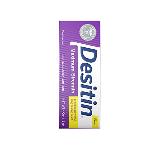 Baby Diaper Rash Cream with 40% Zinc Oxide, Hypoallergenic Paste, 4 oz V5862