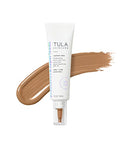 TULA Skin Care Radiant Skin Brightening Serum Skin Tint SPF-Facial Sunscreen Provides Broad Spectrum SPF 30 Protection, Tinted, Serum-Light Formula Brightens and Evens Skin-Shade 10, 1.0 fl oz.