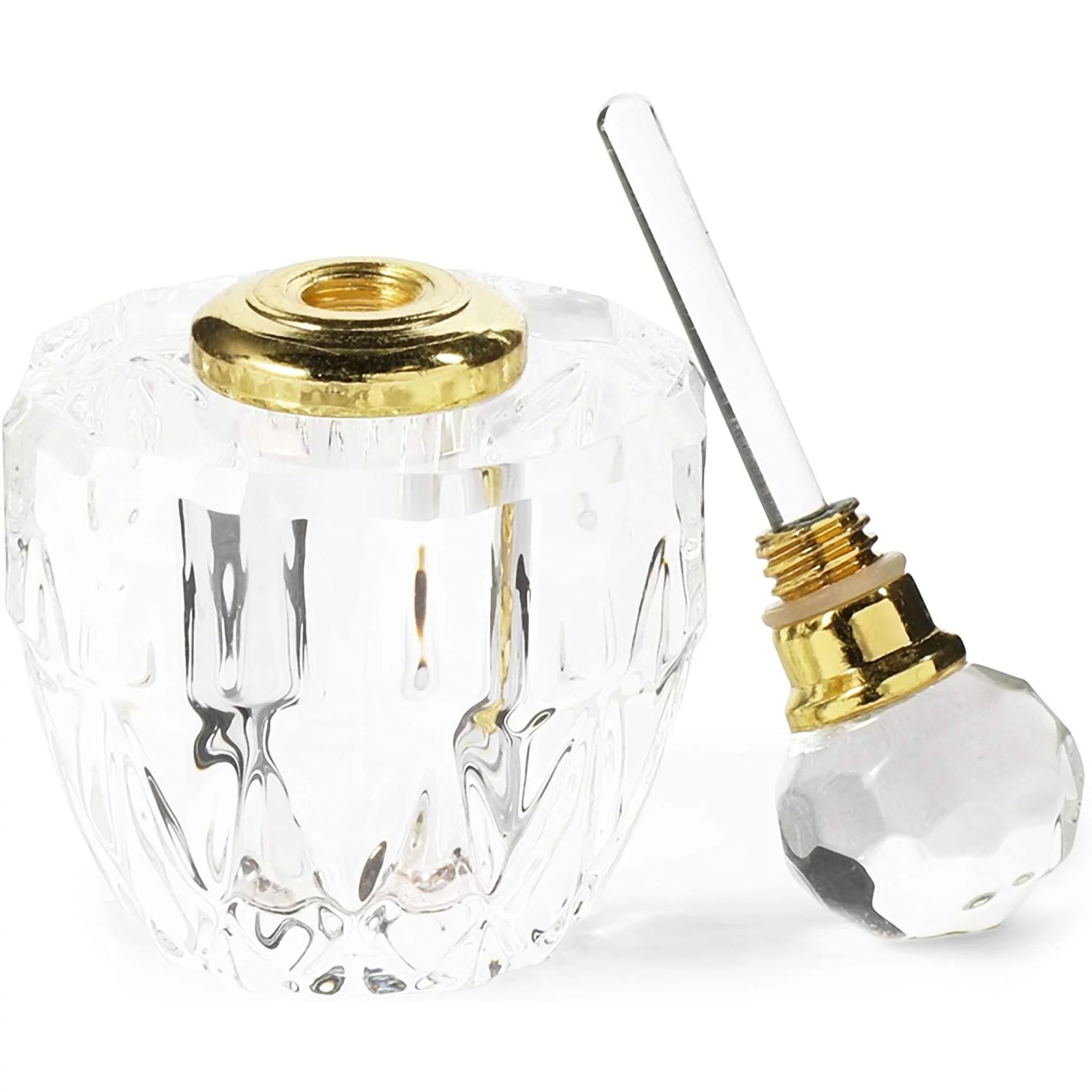 4 Pack Crystal Perfume Bottle Set, Empty Refillable, Bathroom Decor R811
