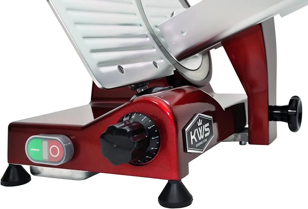 Commercial 320W Electric Meat Slicer 10-Inch with Non-sticky Teflon Blade N52571