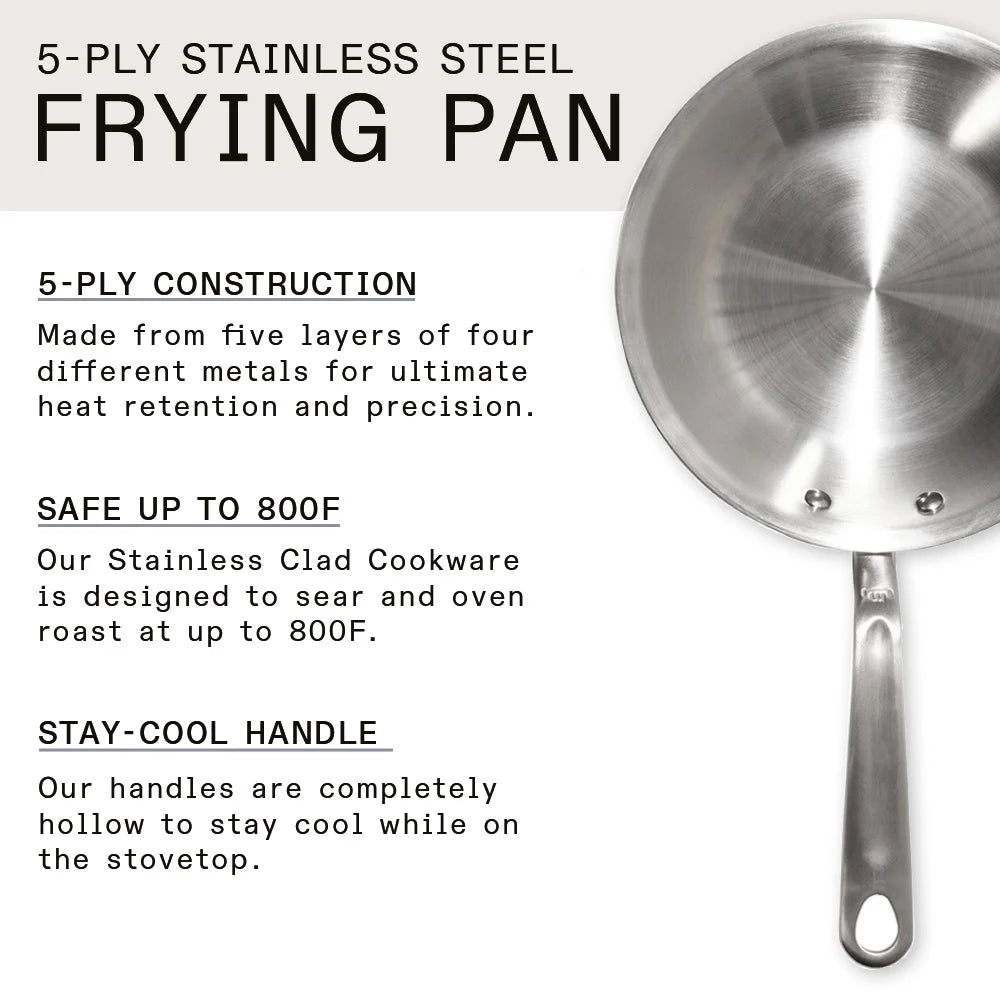 8-inch Stainless Steel Frying Pan L2180
