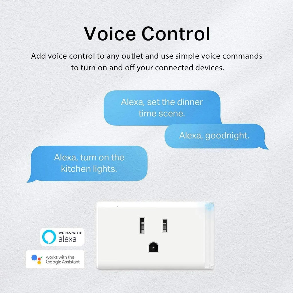 Smart Plug Wi-Fi Outlet, Remote Control, 3-Pack, White F68259