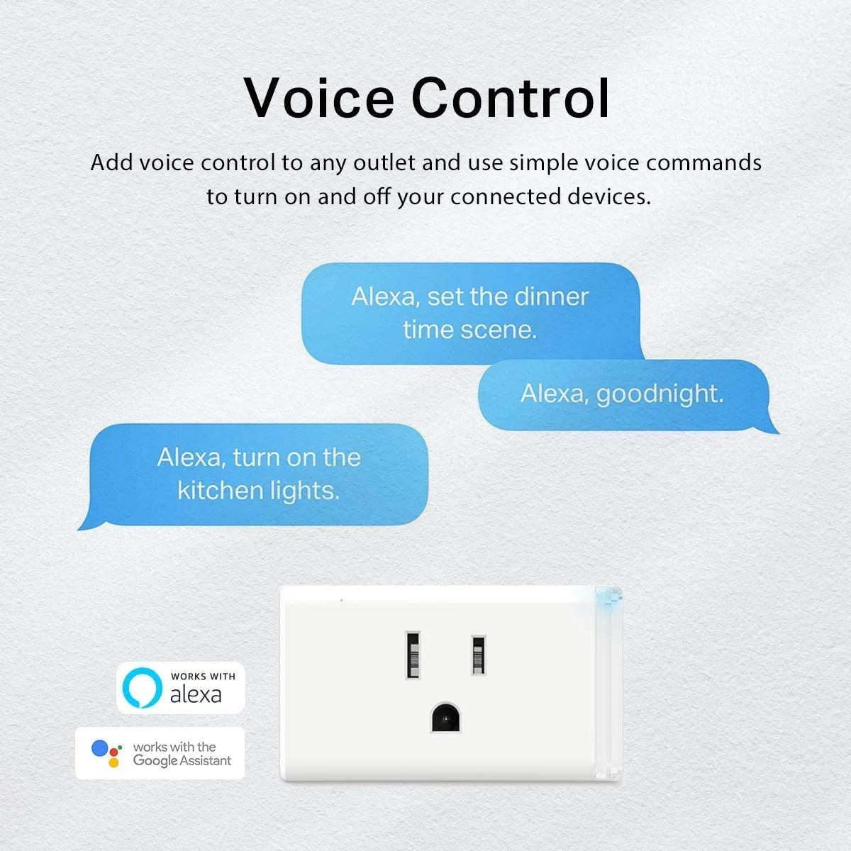 Smart Plug Wi-Fi Outlet, Remote Control, 3-Pack, White F68259