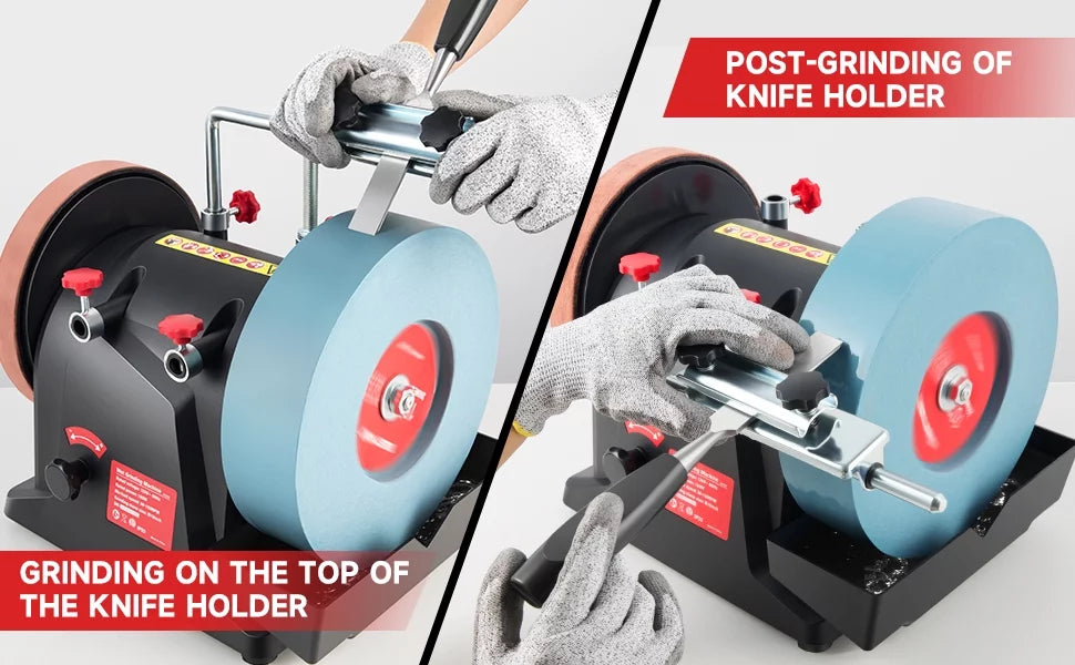 10 Inch Low Speed Wet Grinding Machine, Variable Speed Water Cooled Sharpening System U54726