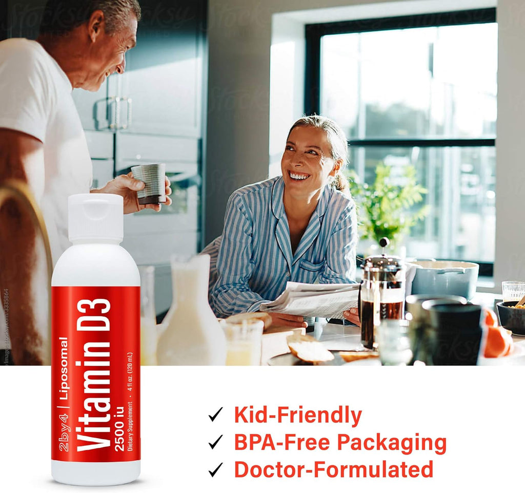Liquid Vitamin D3 with K2, 2500 IU, 60 Servings C276