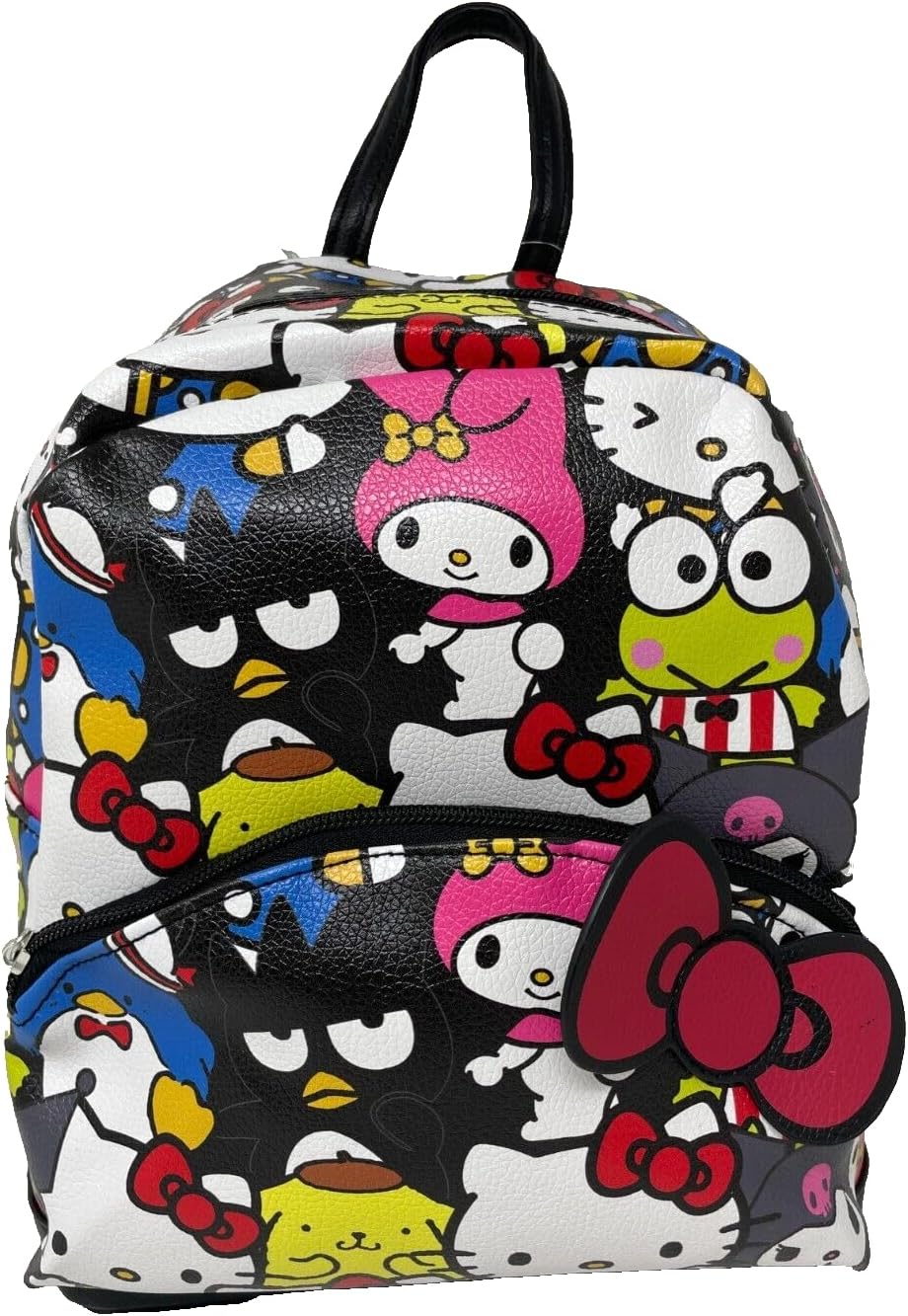 Fast Forward Hello Kitty My Melody Kuromi, Aggretsuko, Gudetama, and more! All Over print 10" Mini Deluxe Backpack with 1 Front pocket- C6CME4WN