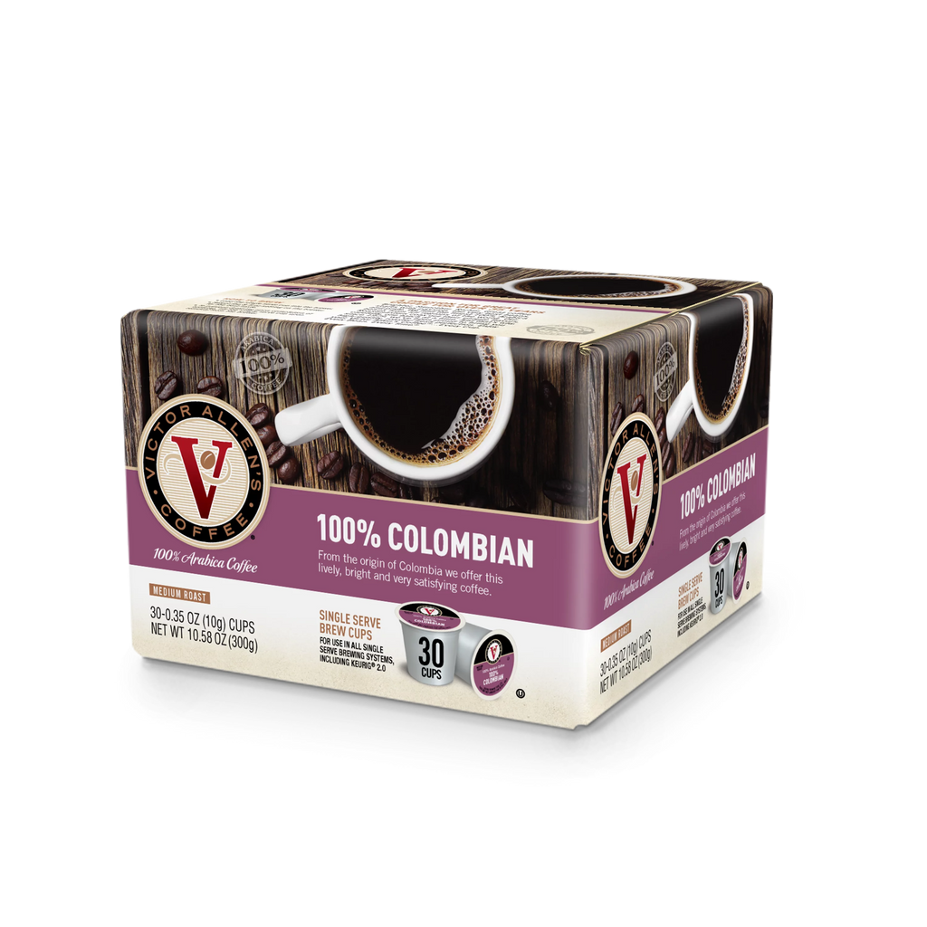 Victor Allen's Coffee 100% Colombian, Medium Roast, 30 Ct, Single Serve Coffee Pods for Keurig K-Cup Brewers