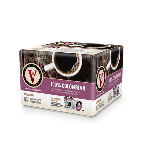 Victor Allen's Coffee 100% Colombian, Medium Roast, 30 Ct, Single Serve Coffee Pods for Keurig K-Cup Brewers