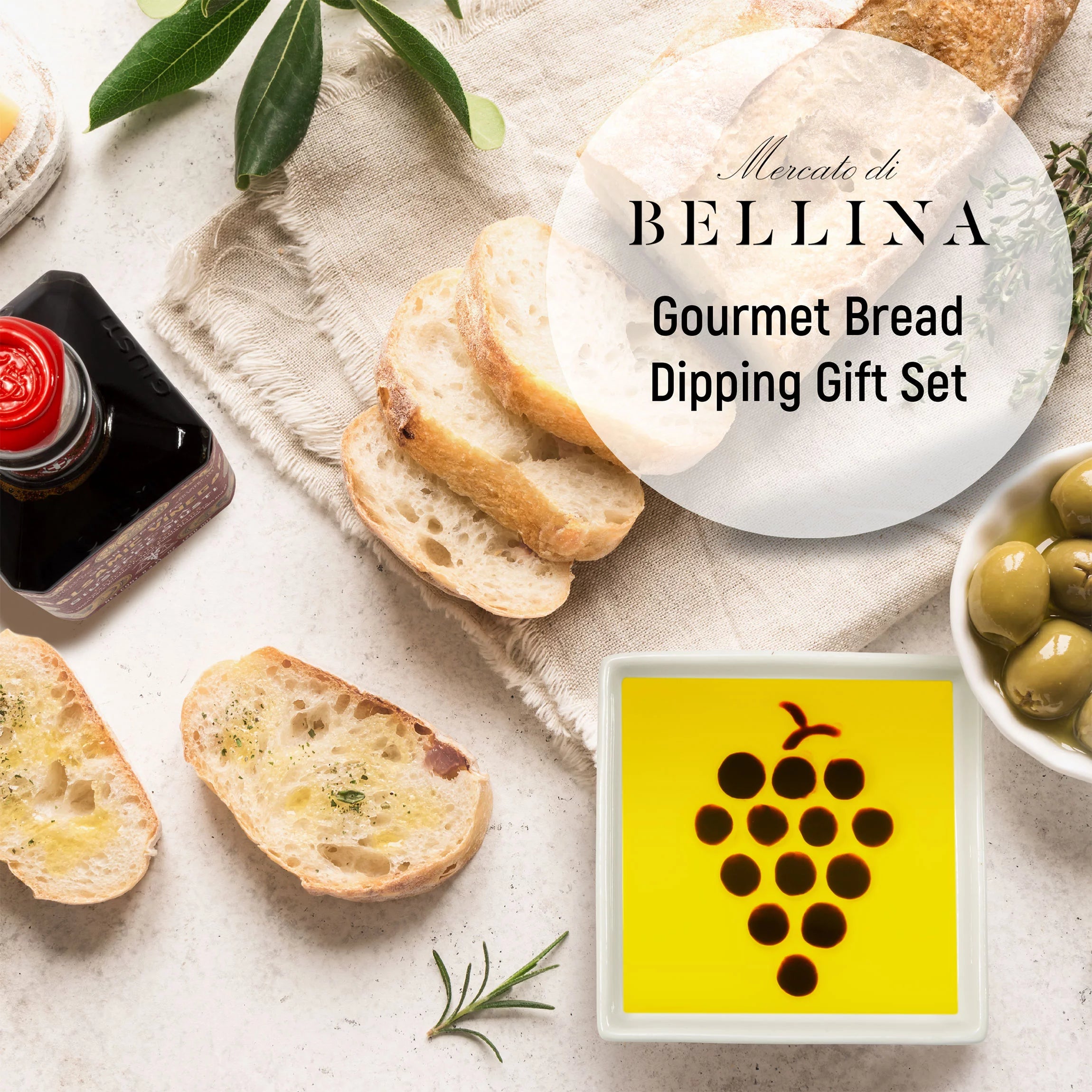 Italian Balsamic Vinegar 8.45 fl oz with Grape-Shaped Dipping Plate Gift Set R560
