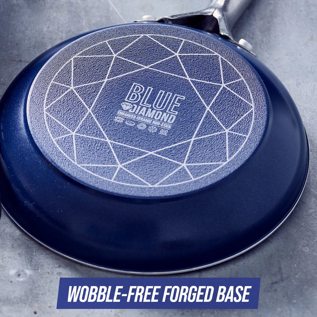 Ceramic Nonstick Frypan and Skillet Set, 9.5" and 11" E128