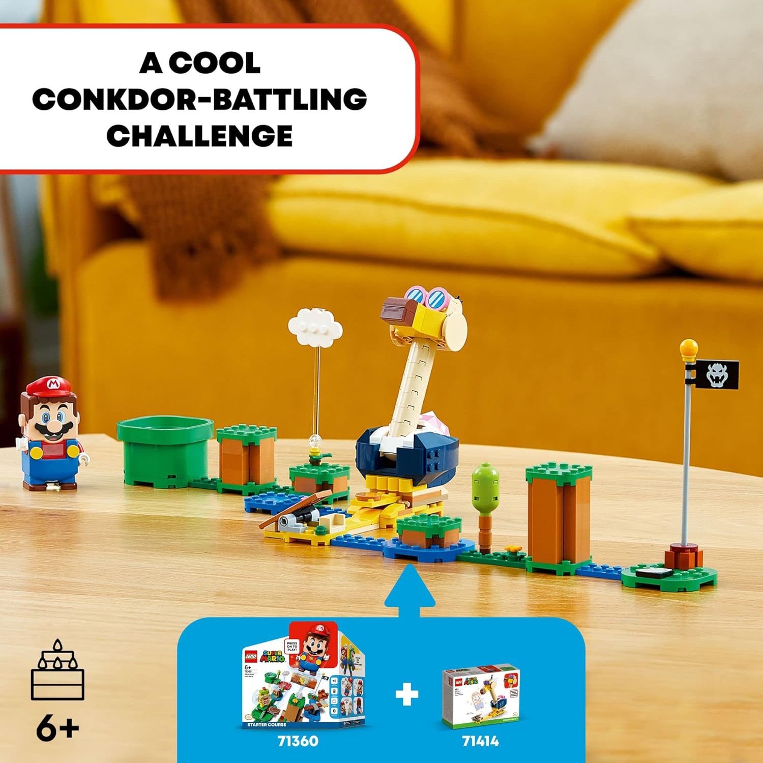 Super Mario Conkdor's Noggin Bopper Expansion Set, Buildable Toy for Kids 6 Plus Y397