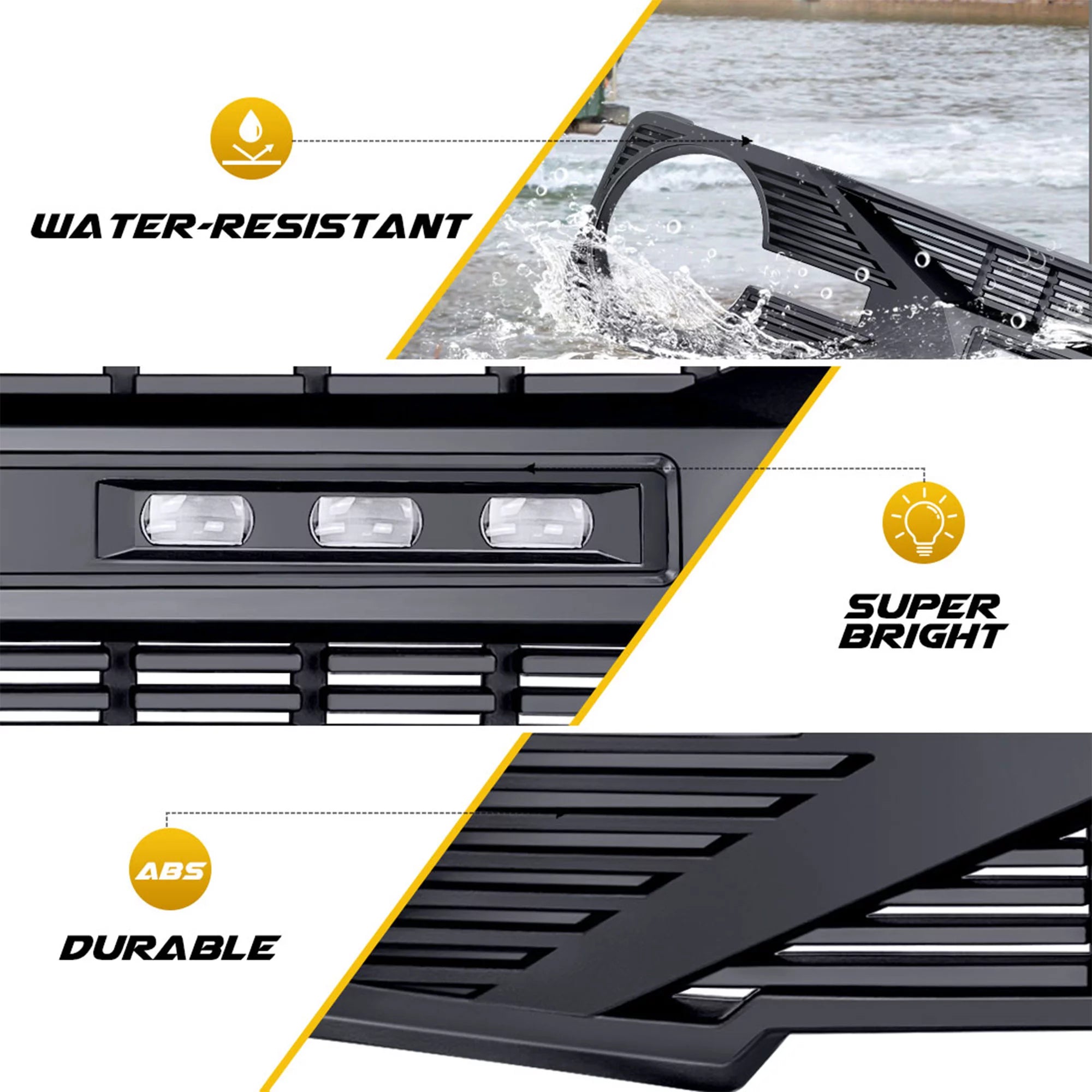 Grille with Lights for 21-24 Ford Bronco with Front Camera B6550