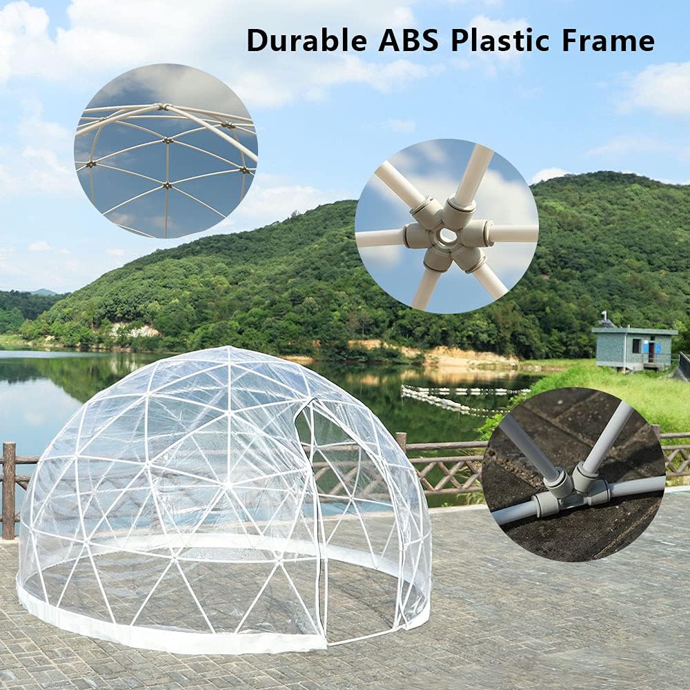 Dome Tent Camping 12ft, Outdoor Clear Shelter for 5-7 Person T102