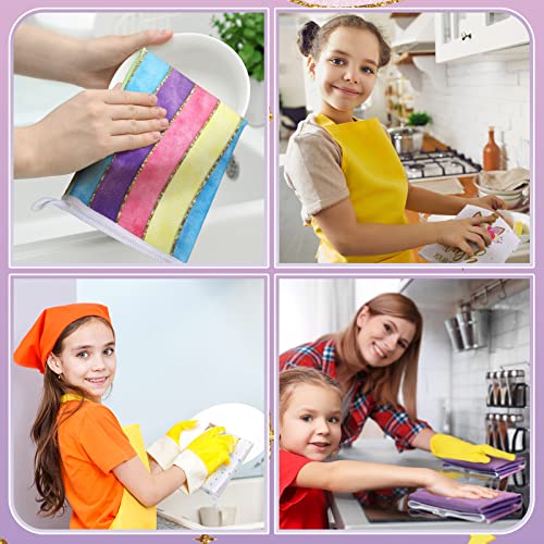 4 Pcs Absorbent Hand Towels for Girls Kitchen Bathroom S8740