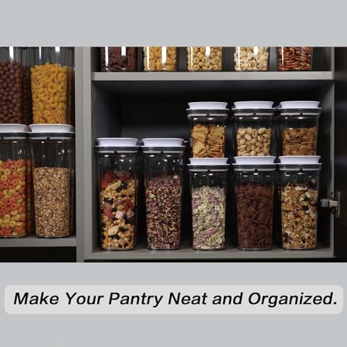 Airtight Cereal Storage Containers with Lids, 4L, 2-Pack, BPA-Free Plastic for Kitchen Pantry K1144